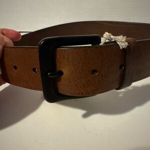Faherty Men's Leather Belt Size 32 Brown Italian Hand Finished Leather NWT